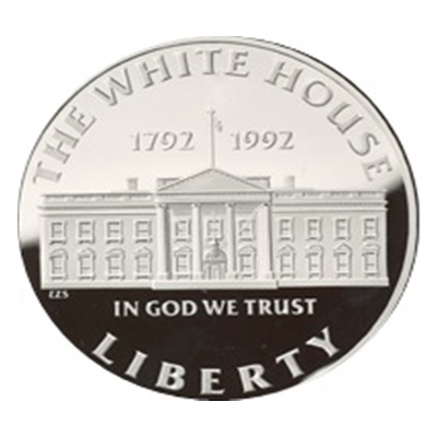 1992 White House Silver Proof USA $1 (Capsule)
